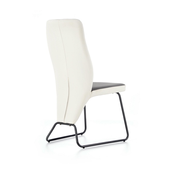 Krzesło K300 tył - biały, przód - popiel, stelaż - super grey - Halmar