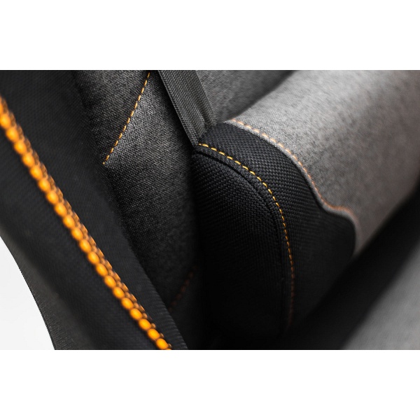 Fotel EVOLVE PRO gabinetowy czarno-szaropiaskowy-pomarańczowy - Halmar