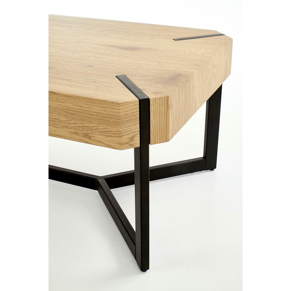 Ława LAVIDA dąb złoty / czarny - Halmar