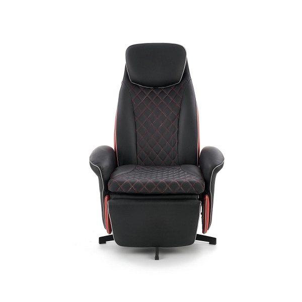 Fotel CAMARO wypoczynkowy czarny / czerwony - Halmar