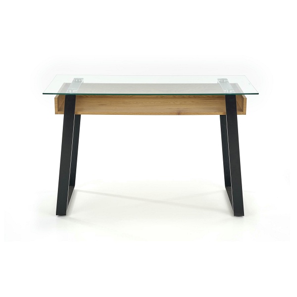 Biurko B36 dąb złoty / czarny - Halmar