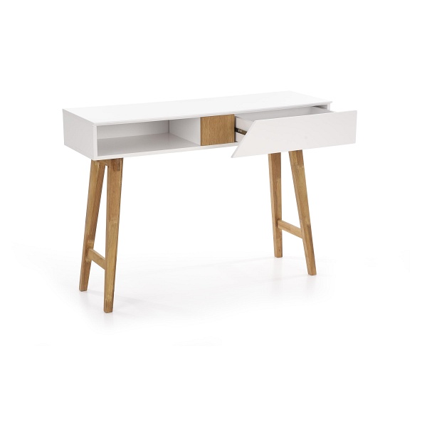 KN1 konsolka naturalny / biały - Halmar