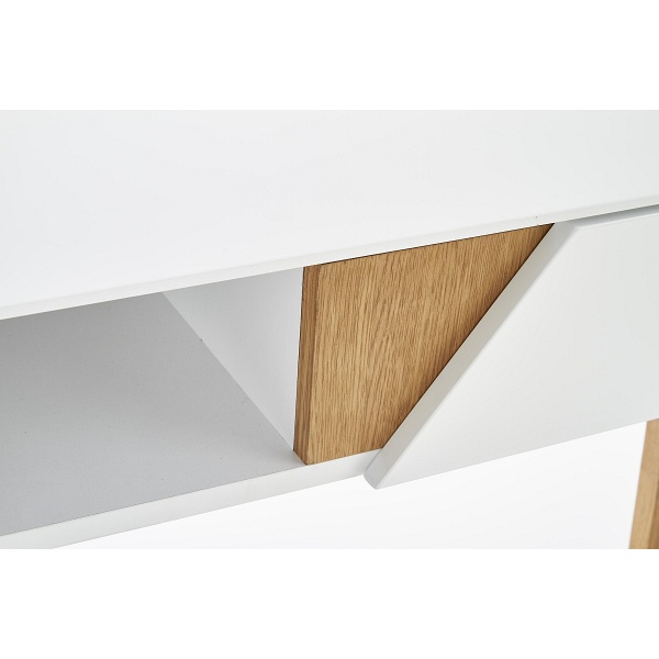 KN1 konsolka naturalny / biały - Halmar