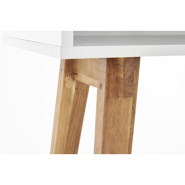 KN1 konsolka naturalny / biały - Halmar