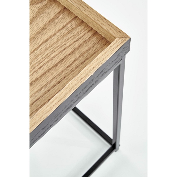 Ława YAVA dąb naturalny / czarny - Halmar