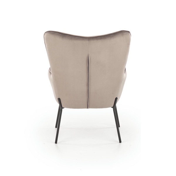 Fotel CASTEL wypoczynkowy czarny / jasny popiel - Halmar