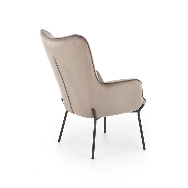 Fotel CASTEL wypoczynkowy czarny / jasny popiel - Halmar