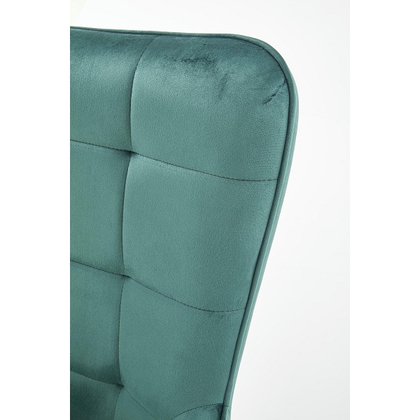 Fotel CASTEL 2 wypoczynkowy złoty / ciemny zielony - Halmar