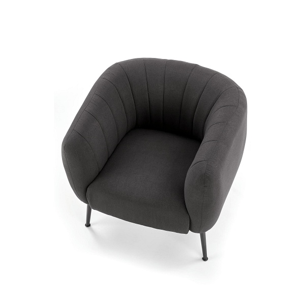 Fotel LUSSO wypoczynkowy ciemny popiel - Halmar