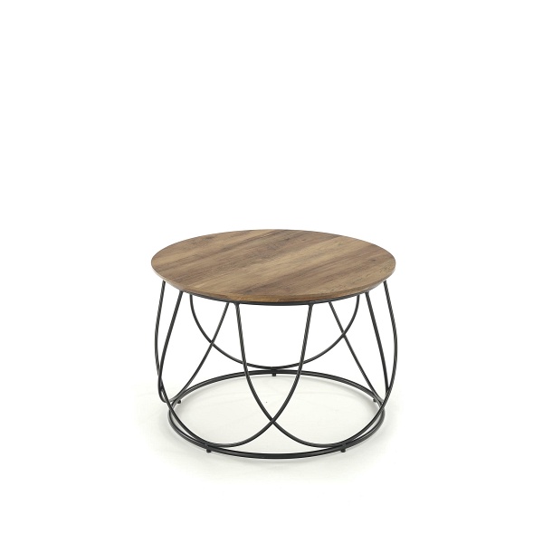 Ława NUBIRA stelaż - czarny, blat - orzechowy - Halmar