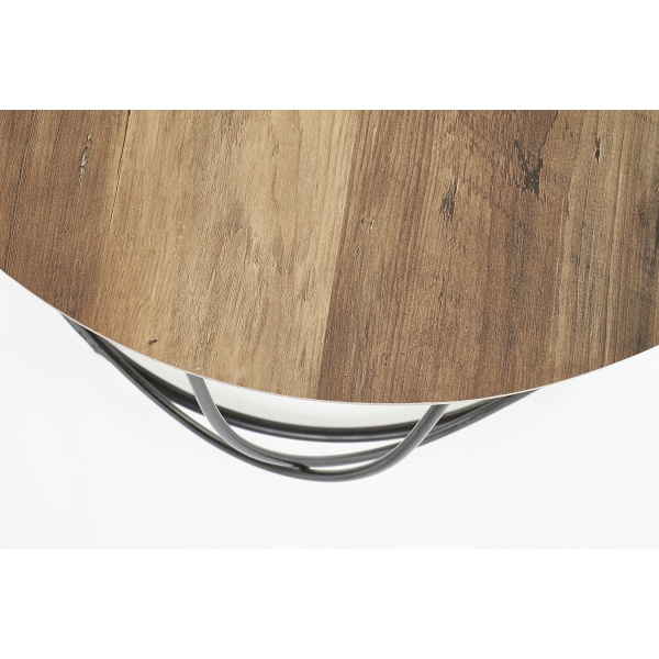 Ława NUBIRA stelaż - czarny, blat - orzechowy - Halmar