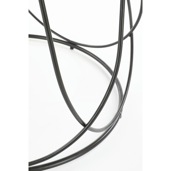 Ława NUBIRA stelaż - czarny, blat - orzechowy - Halmar