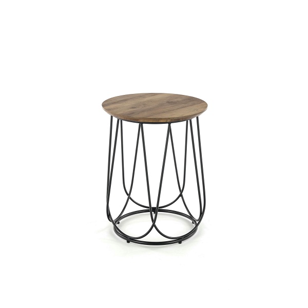 Ława NUBIRA S stelaż - czarny, blat - orzechowy - Halmar