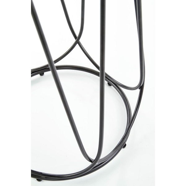 Ława NUBIRA S stelaż - czarny, blat - orzechowy - Halmar