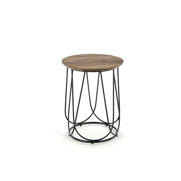 Ława NUBIRA S stelaż - czarny, blat - orzechowy - Halmar