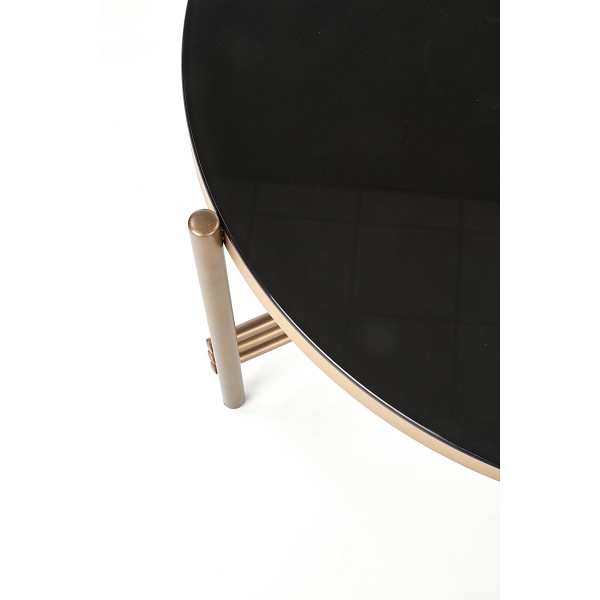 Ława ISMENA stelaż - złoty, blat - czarny - Halmar