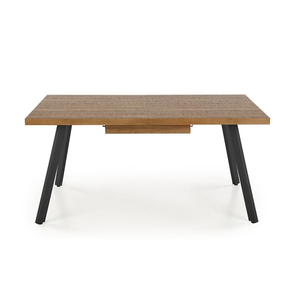 Stół BERLIN rozkładany 140-180 cm, blat - orzechowy, stelaż - czarny - Halmar