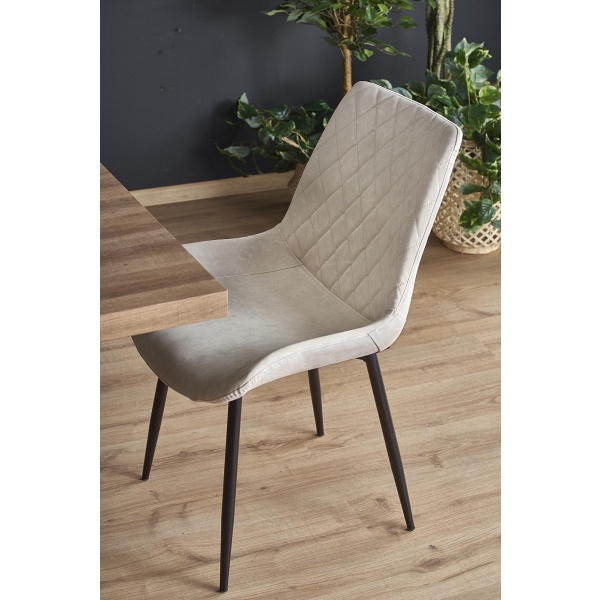 Stół BERLIN rozkładany 140-180 cm, blat - orzechowy, stelaż - czarny - Halmar