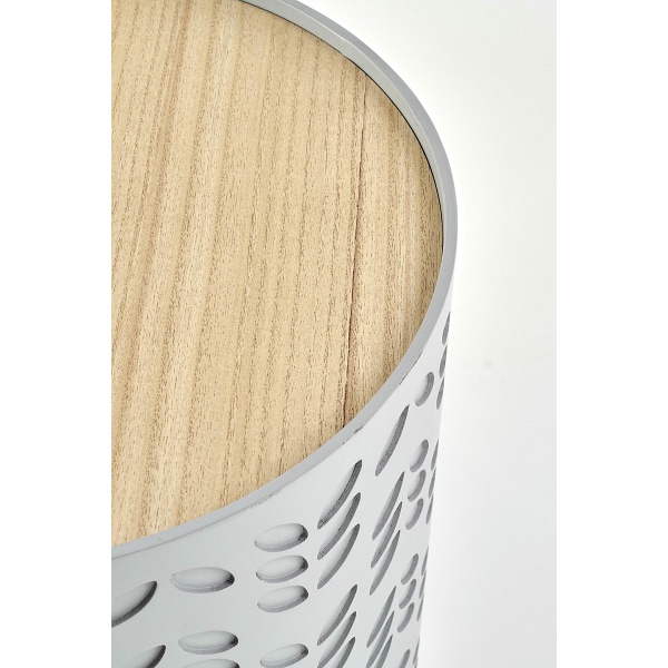 ALBA zestaw dwóch ław z pojemnikiem biały / popiel - Halmar