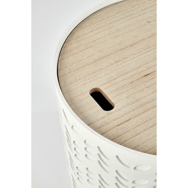 ALBA zestaw dwóch ław z pojemnikiem biały / popiel - Halmar