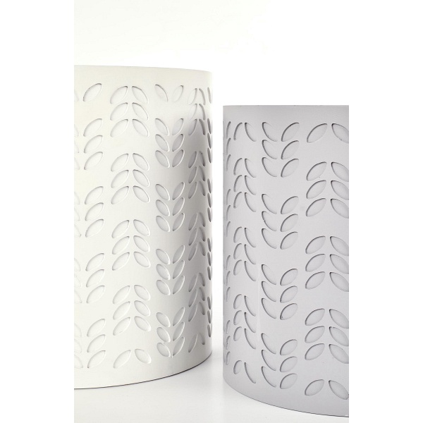 ALBA zestaw dwóch ław z pojemnikiem biały / popiel - Halmar