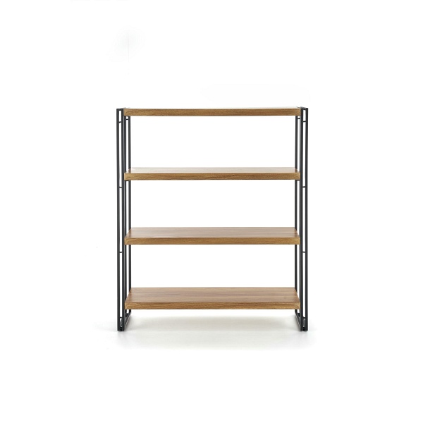 Regał BOLIVAR REG1 dąb złoty / czarny - Halmar