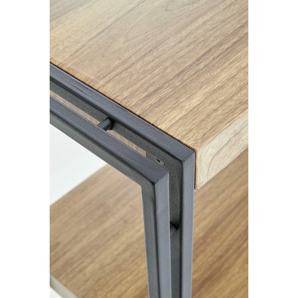 Regał BOLIVAR REG1 dąb złoty / czarny - Halmar