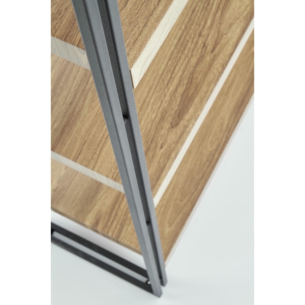 Regał BOLIVAR REG1 dąb złoty / czarny - Halmar