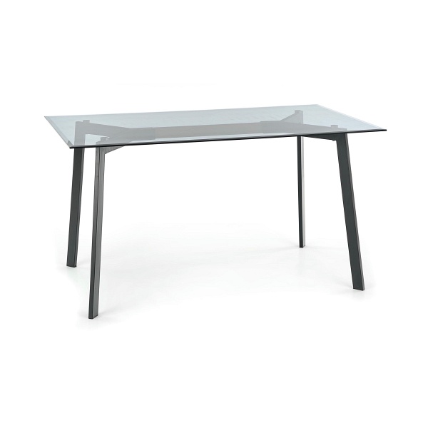 Stół TRAX blat - dymiony, nogi - czarne - Halmar