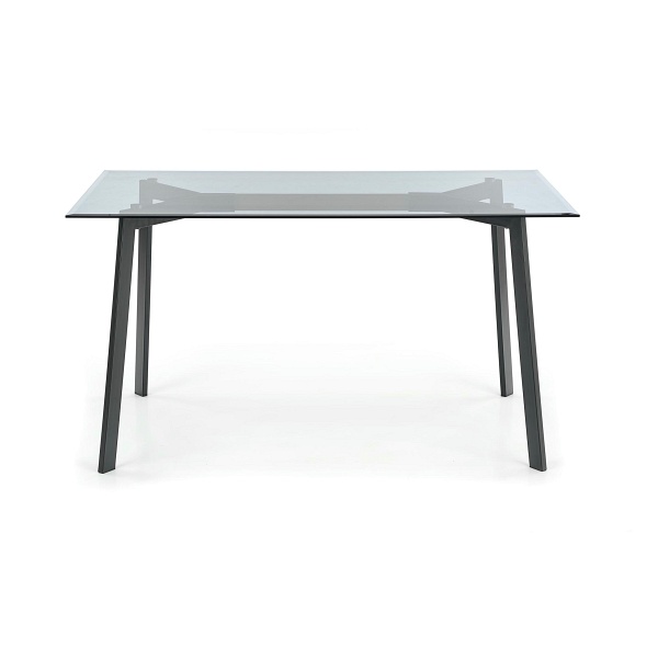 Stół TRAX blat - dymiony, nogi - czarne - Halmar