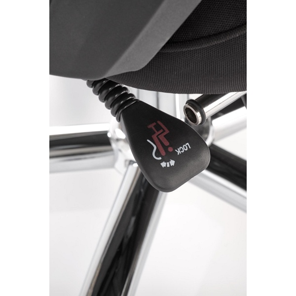 Fotel FREEMAN pracowniczy z podnożkiem czarny / popielaty - Halmar