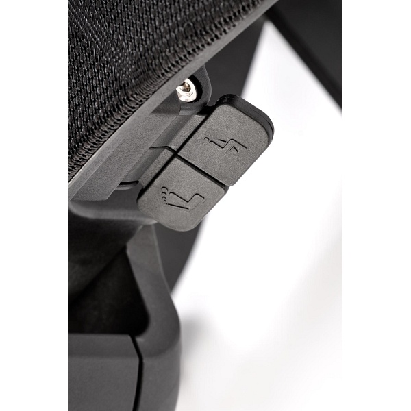 Fotel FREEMAN pracowniczy z podnożkiem czarny / popielaty - Halmar