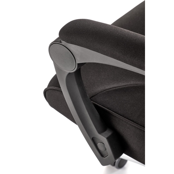 Fotel FREEMAN pracowniczy z podnożkiem czarny / popielaty - Halmar