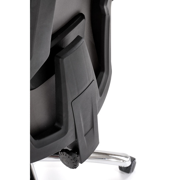 Fotel FREEMAN pracowniczy z podnożkiem czarny / popielaty - Halmar