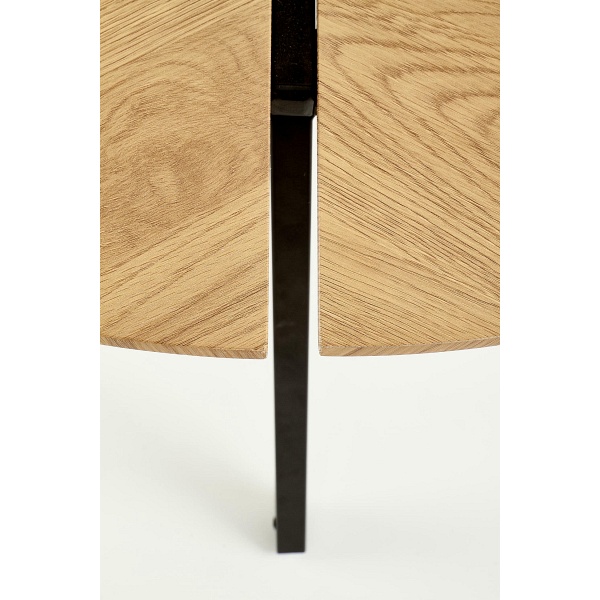 Ława LUANA stelaż - czarny, blat - dąb złoty - Halmar