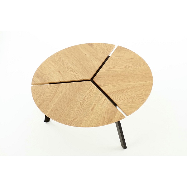 Ława LUANA stelaż - czarny, blat - dąb złoty - Halmar