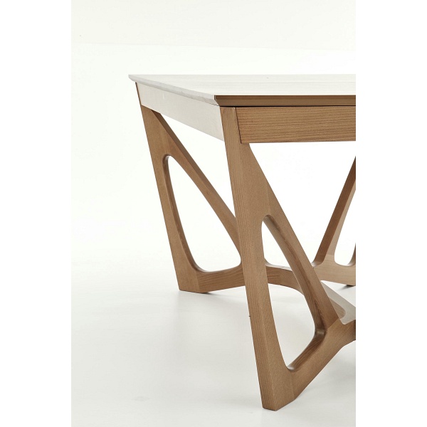 Stół WENANTY rozkładany blat - orzech amerykański, nogi - orzech amerykański - Halmar