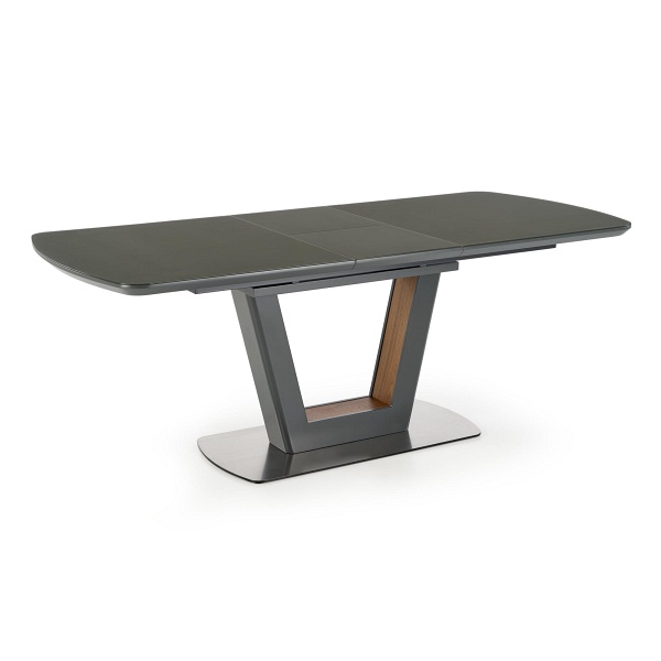 Stół BILOTTI rozkładany antracytowy mat / orzech - Halmar