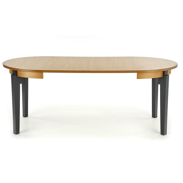 Stół SORBUS rozkładany, blat - dąb miodowy, nogi - grafitowe - Halmar