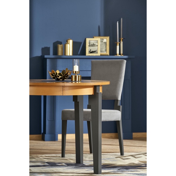 Stół SORBUS rozkładany, blat - dąb miodowy, nogi - grafitowe - Halmar