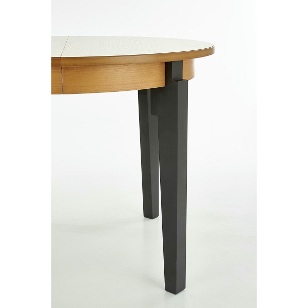 Stół SORBUS rozkładany, blat - dąb miodowy, nogi - grafitowe - Halmar