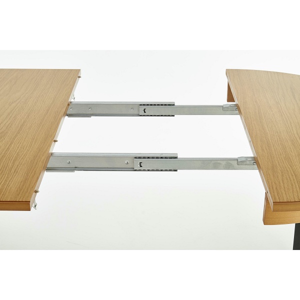 Stół SORBUS rozkładany, blat - dąb miodowy, nogi - grafitowe - Halmar