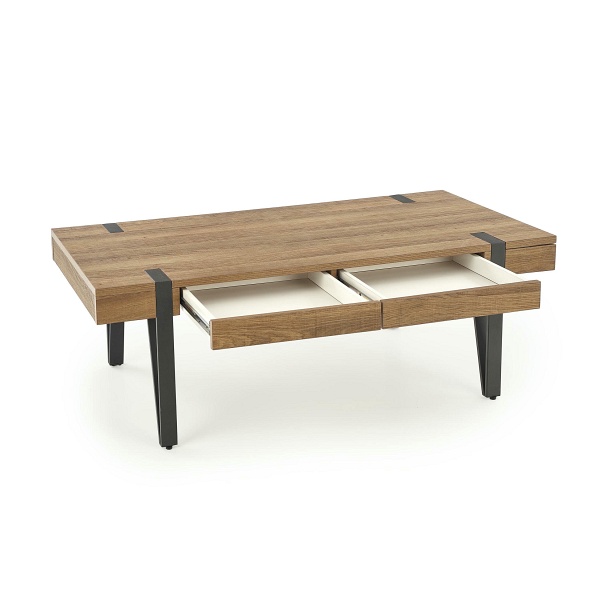 Ława TULUZA orzech miodowy / czarny - Halmar