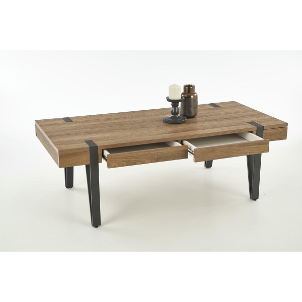 Ława TULUZA orzech miodowy / czarny - Halmar