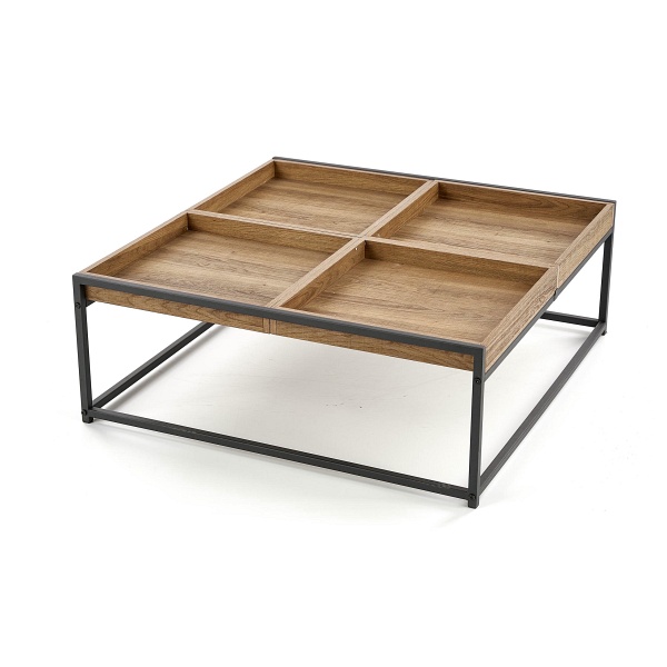 Ława FREGATA orzech miodowy / czarny - Halmar