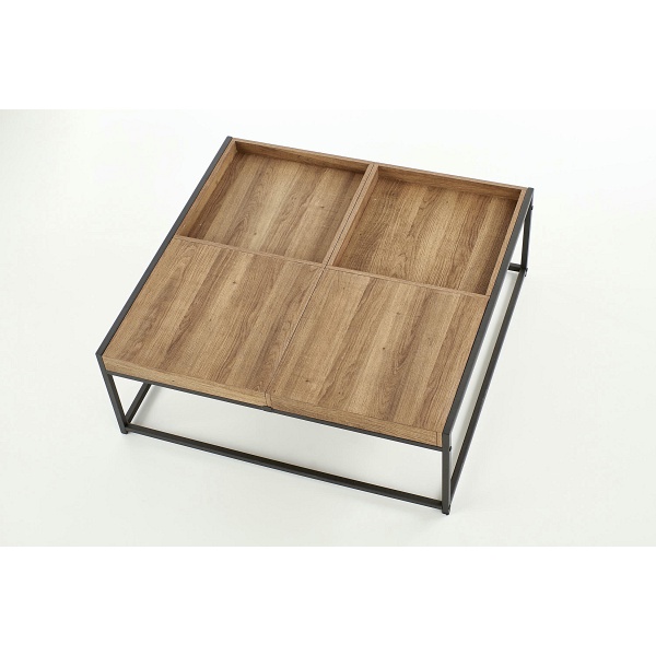 Ława FREGATA orzech miodowy / czarny - Halmar