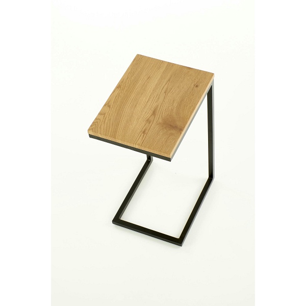 Ława NISA stelaż - czarny, blat - dąb złoty - Halmar