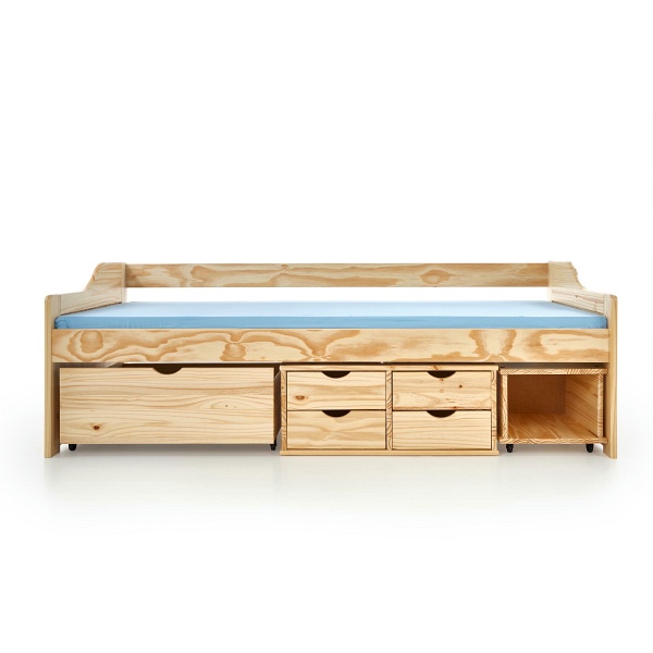 Łóżko MAXIMA 2 młodzieżowe drewno lite sosnowe - Halmar