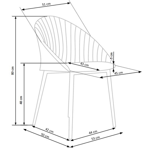 Krzesło K357 jasny popiel - Halmar
