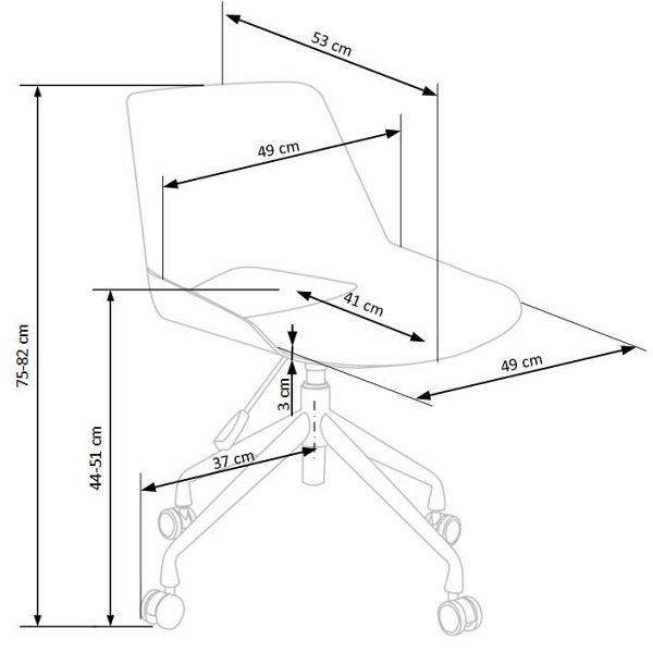 Fotel SCORPIO młodzieżowy ciemny popielaty - Halmar